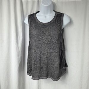 Pink Victoria Secret Womens Large Sleeveless Tank Top Logo Gray